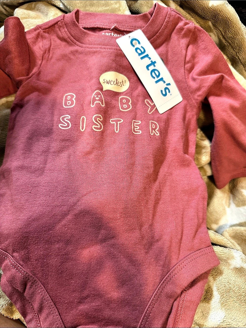 Carter's Baby Sister Bodysuit Pink Baby 3M